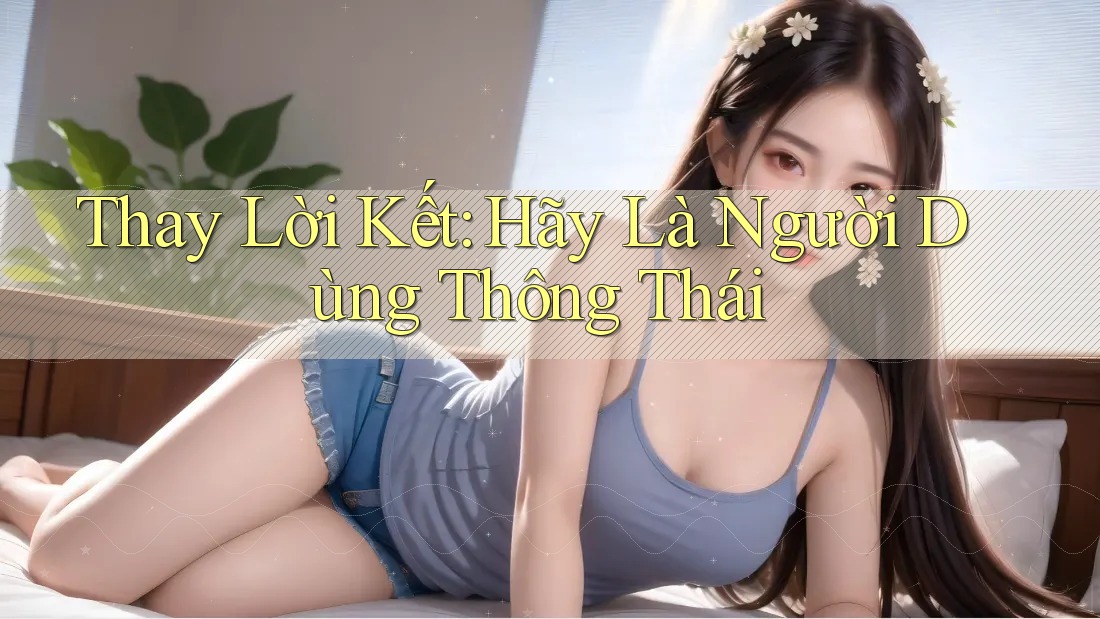 Thay Lời Kết: Hãy Là Người Dùng Thông Thái Thay Lời Kết: Hãy Là Người Dùng Thông Thái