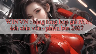 WINVN bảng tổng hợp giá rẻ, cách chia vốn   phiên bản 2027